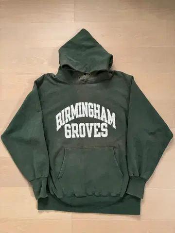 챔피온 리버스 위브 90s 다크 그린 후드티