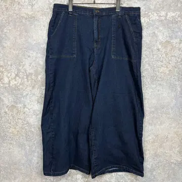 4L 데님 와이드 팬츠 빅 사이즈 STAR MARU 루즈핏 체형 커버