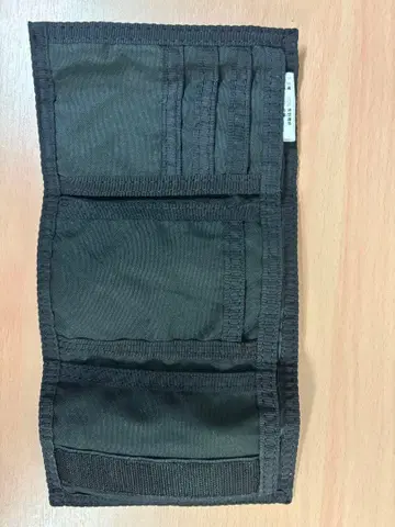 블랙 나일론 3단 폴더형 지갑