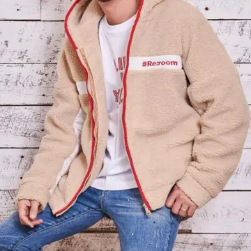 Re:room 리룸 빅 보아 라인 지퍼 후드티