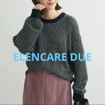 그린 파크스 ELENCARE DUE 턱편 바이컬러 니트 스웨터