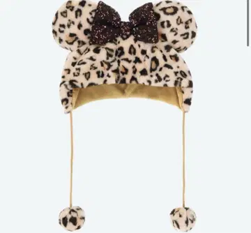 디즈니 팬캡 레오파드 무늬 브라운 미니