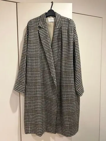 ADAM ET ROPE 하운드투스 체크 체스터 코트