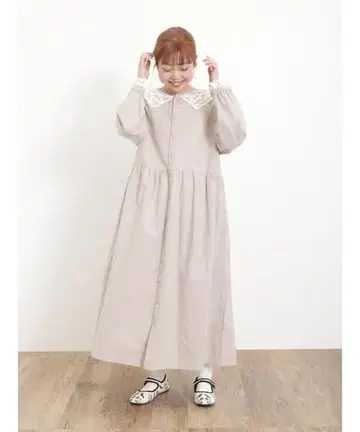 사만사 모스모스 바텐 레이스 전후 2WAY 원피스 베이지 M 사이즈