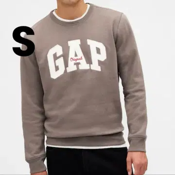 1점만 새상품 GAP 로고 맨투맨 S 브라운 트레이닝복 gap