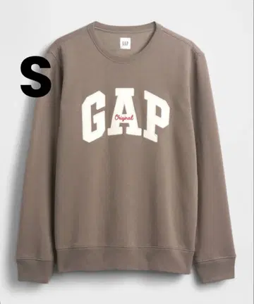 1점만 새상품 GAP 로고 맨투맨 S 브라운 트레이닝복 gap