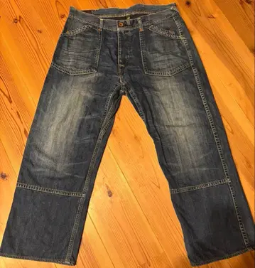 EVISU 페인터 팬츠 W36 도넛 버튼 카모메 대전