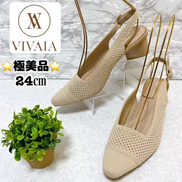 컨디션 최상 VIVAIA 메쉬 슬링백 샌들 베이지 24