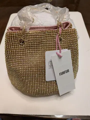 FURFUR 골드 비쥬 핸드백 새상품