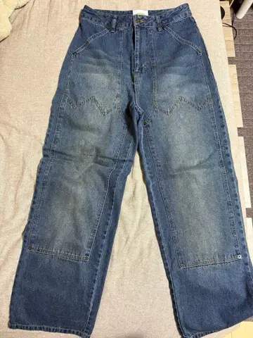 wudge boy over dye double knee denim