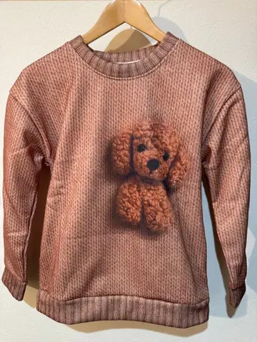 강아지 봉제 인형 프린트 스웨터 S 사이즈