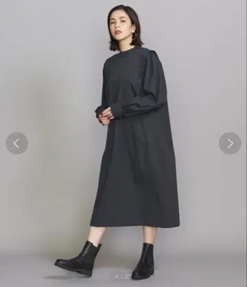 UNITED ARROWS BY 스탠드 카라 원피스 워셔블