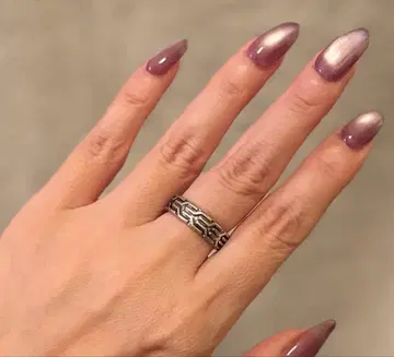 PLAIN PEOPLE 기하학 패턴 실버 컬러링 11.5호