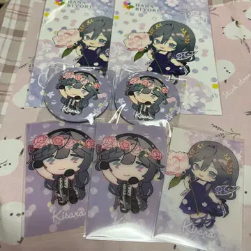 니지산지 아야카키 HANA BIYORI 클리어 카드 캔뱃지