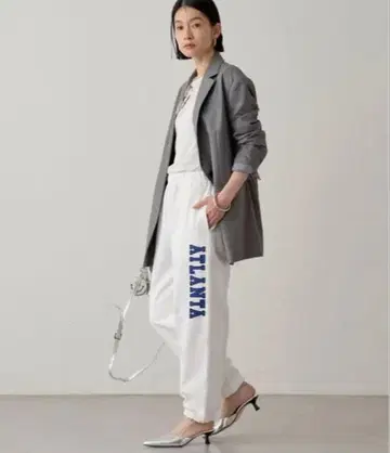 라운지 드레스 로고 스웨트 팬츠