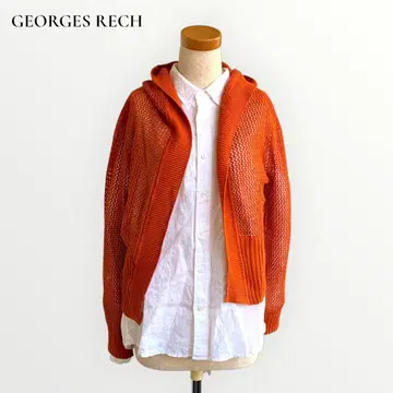 GEORGES RECH: 메쉬 후디 가디건 오렌지