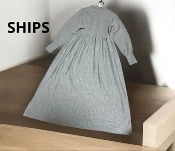 새상품급 SHIPS 돌먼 개더 니트 원피스 손세탁 가능 라이트 그레이