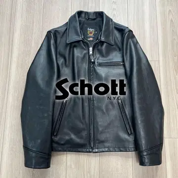 [ 컨디션 최상 ] Schott 103US 트래커 가죽 자켓 블랙 40