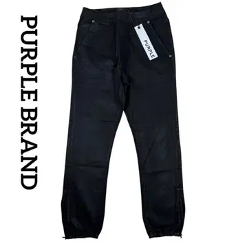 PURPLE BRAND 코팅 데님 조거 팬츠 미사용 택 포함