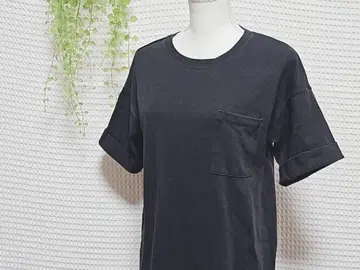 GLOBAL WORK(M) 반팔 롤 사이드 슬릿 무릎 기장 원피스