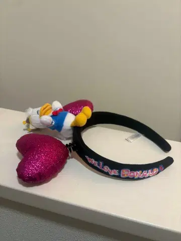 도널드 덕 하트형 머리띠