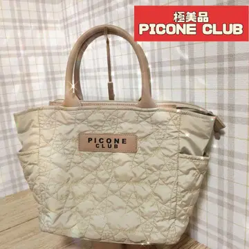 컨디션 최상 PICONE CLUB 베이지 퀼팅 토트백