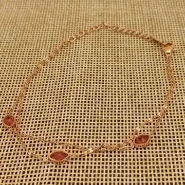 빈티지 로즈 골드 체인 지르코니아 팔찌