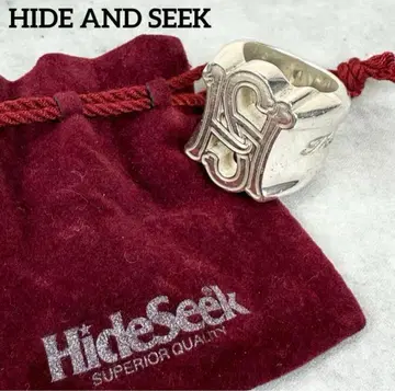 하이드 앤 시크 HIDE AND SEEK 로고 실버 반지 레어템