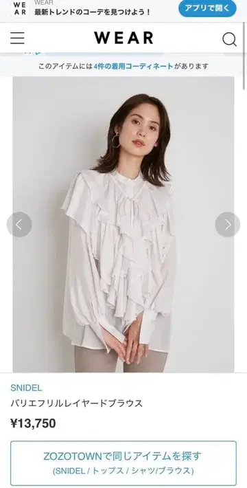 스나이델 바리에프릴 레이어드 블라우스