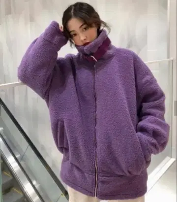 복슬복슬 보아 자켓 퍼플