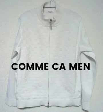 COMME CA MEN 이치마츠 자카드 하이넥 지퍼 가디건 새상품급