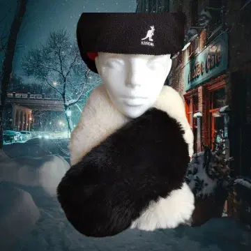 퍼 숄 화이트/블랙 리얼 퍼