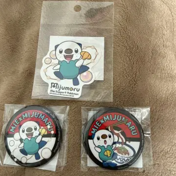 미에 응원 포켓몬 미쥬마루 미에 테라스 굿즈 캔뱃지 2종 스티커 1종