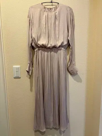 MICA&DEAL 핑크 베이지 롱 원피스