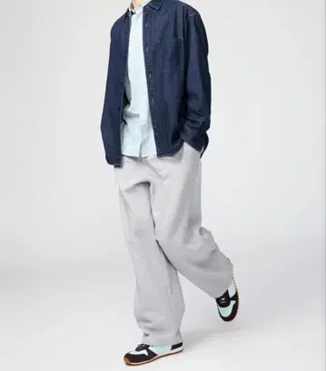 UNIQLO C 맨투맨 와이드 팬츠