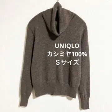 유니클로 캐시미어 100% 터틀넥 브라운 니트 S
