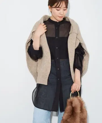 새상품 Plage [ R'IAM ] 오간자 튜닉 셔츠