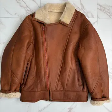 초레어 새상품급 U.S.SHEEP SKIN 양가죽 B-3 집업 S