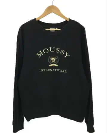 MOUSSY 맨투맨 FREE 사이즈 BLACK