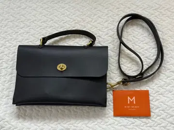 MIMI BERRY 블랙 가죽 2WAY 핸드백