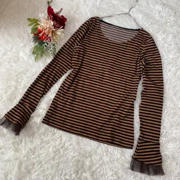 [ PRIDE ] 긴팔 상의 소매 레이스 포함 (38) 귀여운 루즈핏