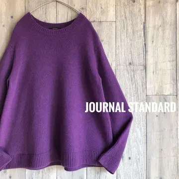 JOURNAL STANDARD 캐시미어 혼방 울 니트 스웨터 보라색