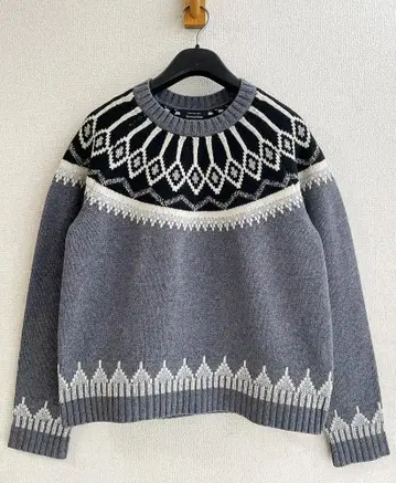 정가 9790엔 그린 라벨 릴랙싱 라메 노르딕 니트 풀오버