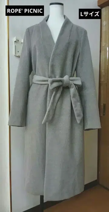 로페피크닉 롱 코트 노카라 코트 체스터 코트 사이즈 40