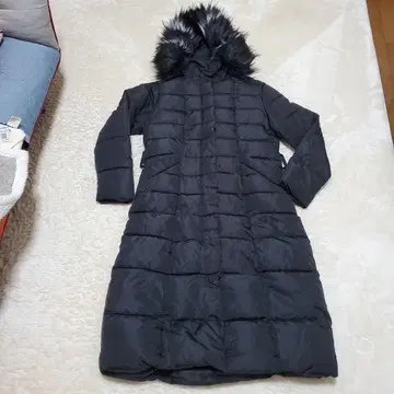 충전솜 블랙 롱 다운 자켓