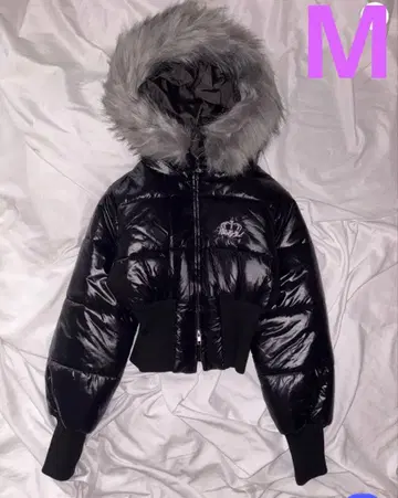 9090 girl Fur Hooded Puffer Jacket