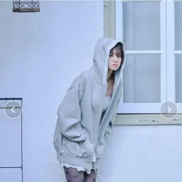 레이스 포함 오버 사이즈 지퍼 후디 smyeon