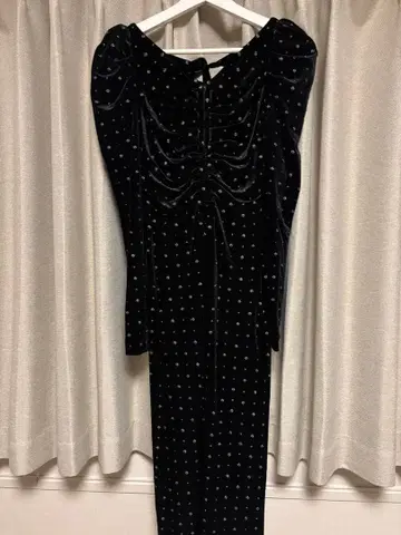 SNIDEL 벨로아 자수 원피스