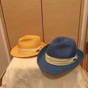 오렌지 네이비 중절모 페어 2세트