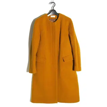 DRIES VAN NOTEN 울 모헤어 노카라 코트 38